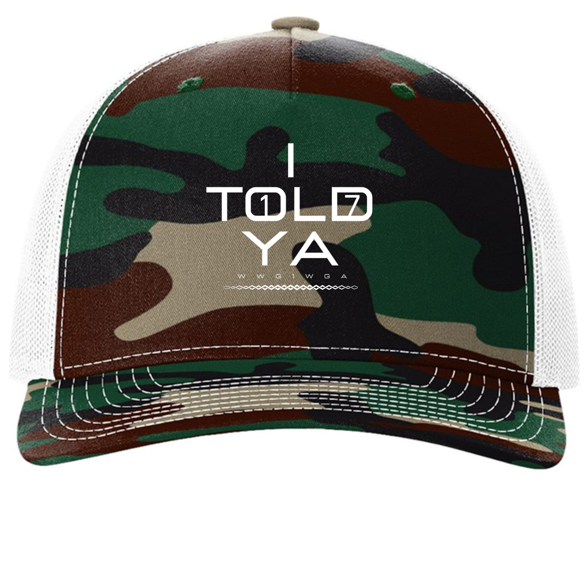 Green Camo/ White - FRONT