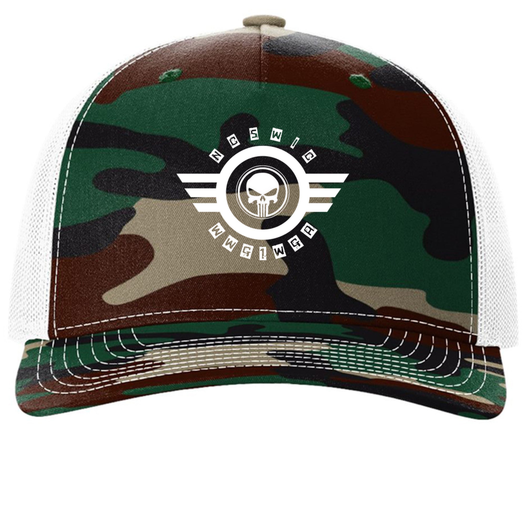 Green Camo/ White - FRONT