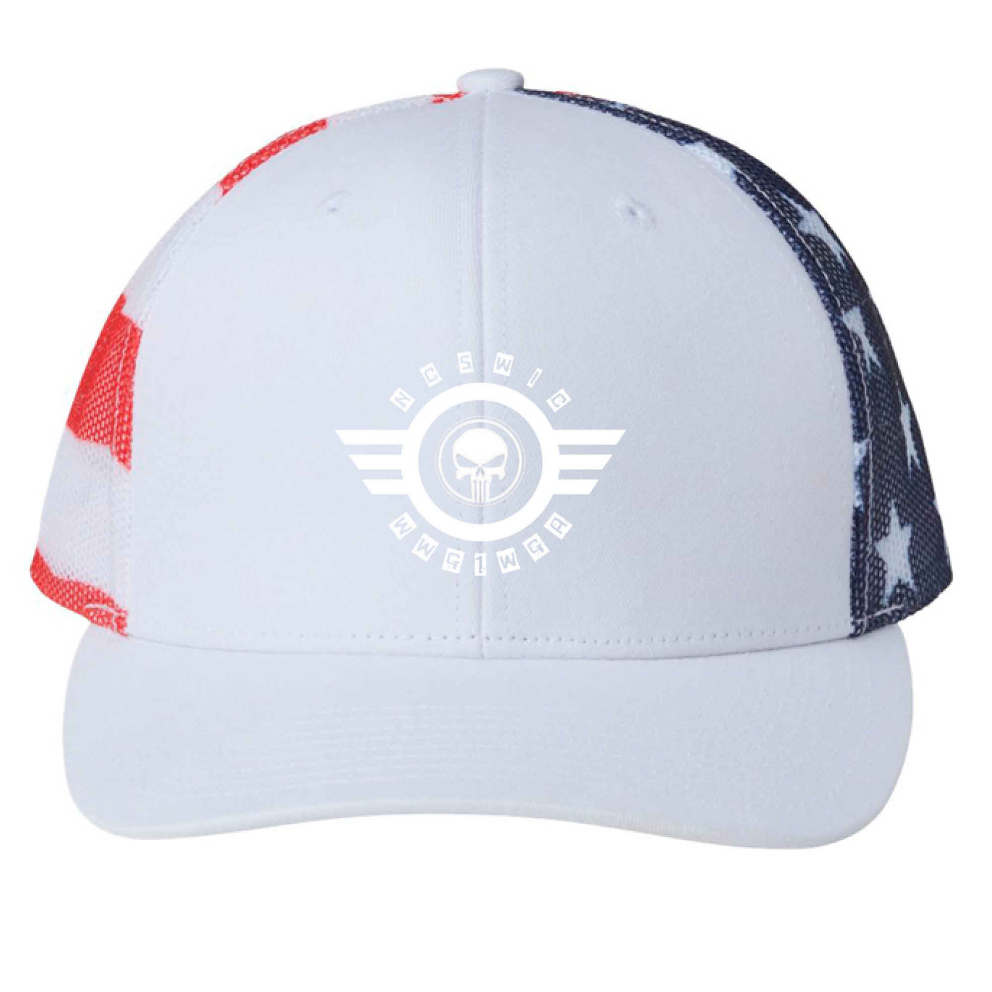White/ USA Flag - FRONT