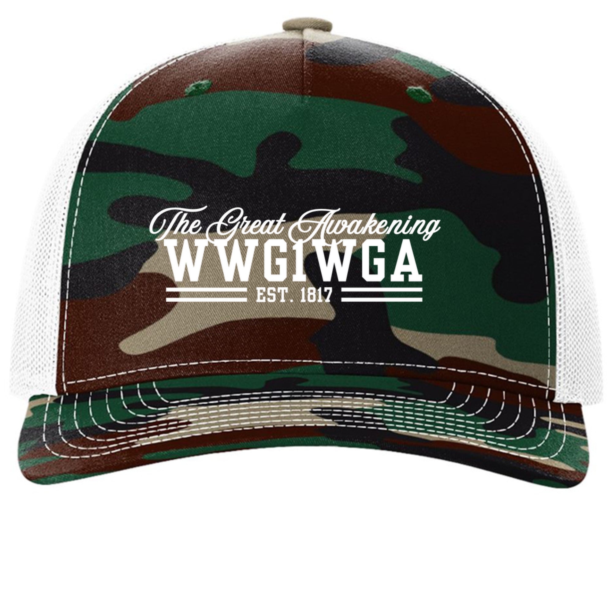 Green Camo/ White - FRONT